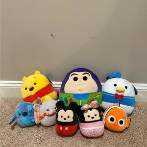 Squishmallows Disney Collection - Yellow, Purple, Blue, Red, Orange
